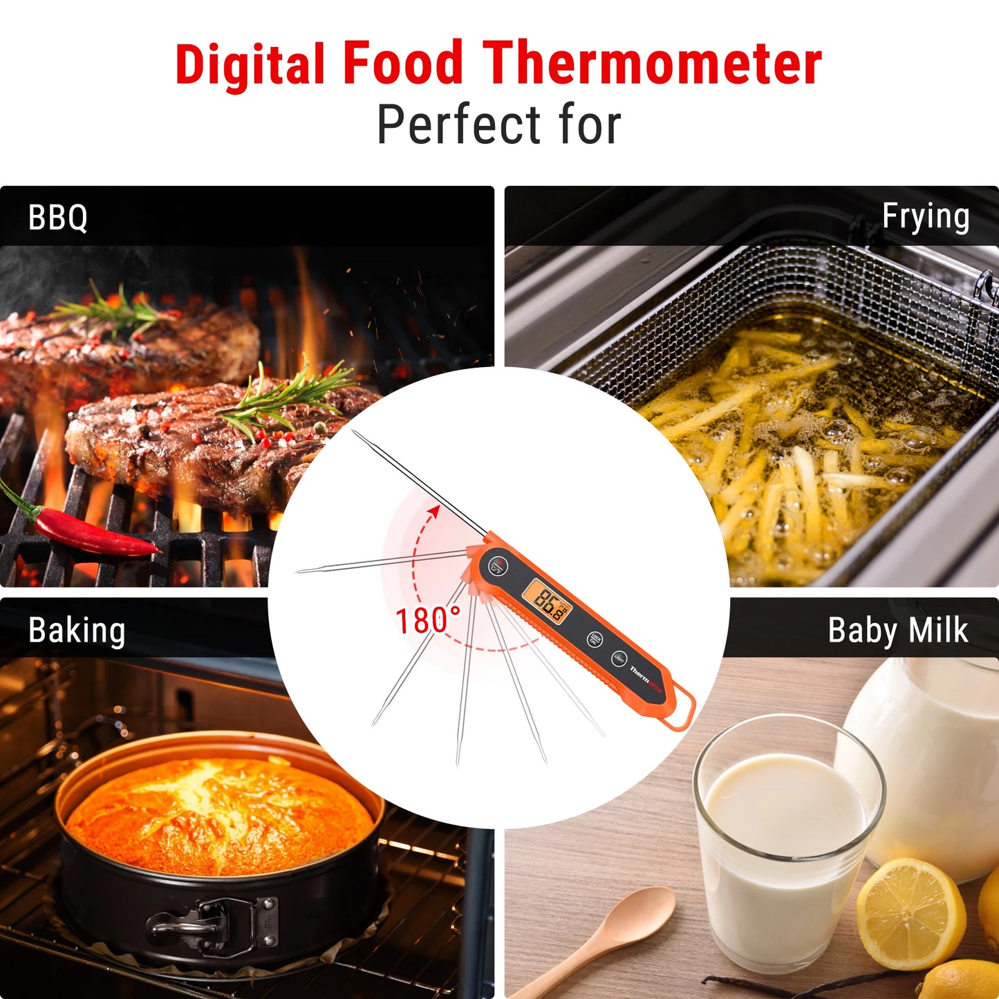 ThermoPro TP03H Waterproof Barbecue Cooking Instant Read Meat Thermometer