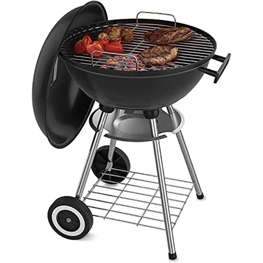 18 Inch Portable Kettle Charcoal Grill with Wheels